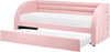 Ausziehbett Bouclé ALBIAC 90x200 cm Pastellrosa Bild 4