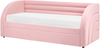 Ausziehbett Bouclé ALBIAC 90x200 cm Pastellrosa Bild 5