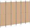 vidaXL 6-teiliger Raumtrenner Beige 300 x 220 cm Stoff 42039214 Bild 2