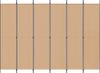 vidaXL 6-teiliger Raumtrenner Beige 300 x 220 cm Stoff 42039214 Bild 4