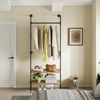 SoBuy KLS20-SCH Wandgarderobe, Metall, Lackiert, Schwarz, 92 x 220 x 48 cm Bild 5