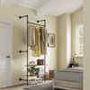 SoBuy KLS20-SCH Wandgarderobe, Metall, Lackiert, Schwarz, 92 x 220 x 48 cm Bild 2