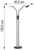 Fischer & Honsel 40487 LED Stehleuchte Tallri 2-flammig sandschwarz CCT dimmbar Bild 5