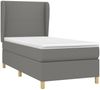 Boxspringbett mit Matratze Stoff Dunkelgrau 90x190 cm, Härtegrad: H2 [3128326] Bild 3
