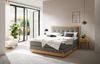 Alba Boxspringbett grau Eiche Massivholz 206cm x 168cm x 125cm Bild 2