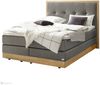 Alba Boxspringbett grau Eiche Massivholz 206cm x 168cm x 125cm Bild 1