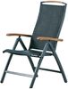 Inko Klappsessel Frisco Aluminium/Textilen/Teak Hochlehner 3 Farben zur Auswahl Weiß Bild 3