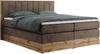 Boxspringbett BELLISSIMO KING, Doppelbett mit Multipocket-Matratze, Polsterbett mit Kopfstütze - 160 x 200 cm - Braun Velvet - H4 Bild 4