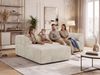 Modernes Wohnzimmer Sofa VORITA 3M L Freistehendes Ecksofa, L-Couch, Gepolstertes Sofa, Wellenfedern - Beige Velvet - Rechts Bild 3