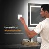 EMKE Badspiegel mit integrierter Beleuchtung und Anti-Beschlag Kaltweiß/Warmweiß 60×50cm Bild 3