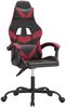 vidaXL Gaming-Stuhl Drehbar Schwarz und Weinrot Kunstleder [349550] Bild 2