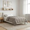 vidaXL Winterbettdecke Taupe 135 x 220 cm Mikrofaser und Teddy-Fleece 42026354 Bild 4