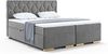 MEBLINI Boxspringbett mit Bettkasten - 120x200 - H3/Grau Samt - Versal - Gepolstert Doppelbett mit Matratze und Topper - Polsterbett mit Stauraum - Bett mit Kopfteil - Stauraumbett Bild 2
