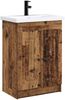 vidaXL Badezimmermöbel-Set Altholz 78,5 x 37,5 x 81 cm Holzwerkstoff 3404182 Bild 2