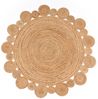 TT Home Teppich Diele, Esszimmer, Flur, Kinderzimmer, Schlafzimmer, Wohnzimmer, Rund, Höhe: 9 mm, Wohnzimmer Teppich Rund Kurzflor Hangefertigt Modern Unifarben Cutout Bild 3