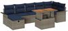 vidaXL Gartensofa-set mit Kissen mit Speicher 8 pcs Grau Poly-Rattan 3359923 Bild 2
