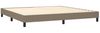 Boxspringbett mit Matratze Stoff Taupe 200x200 cm, Härtegrad: H2 [3129981] Bild 4