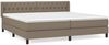 Boxspringbett mit Matratze Stoff Taupe 200x200 cm, Härtegrad: H2 [3129981] Bild 2