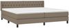 Boxspringbett mit Matratze Stoff Taupe 200x200 cm, Härtegrad: H2 [3129981] Bild 3