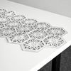 Almina Exclusive Tischwäsche Tischläufer ca. 40x140 cm mit Blumen bestickt Weiß Bild 2