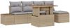 vidaXL Garten-Sofa-Set mit Speicher 6 pcs Beige Poly Rattan 3358688 Bild 2