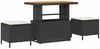 vidaXL Gartensofa-set mit Kissen 10 pcs Schwarz Poly-Rattan 3361840 Bild 4