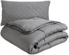 OTTO home Microfaserbettdecke + Microfaserkissen Clarra Spar Set, Decke + Kissen 135x200, 155x200 cm & weitere Größen, Set mit Kissen 40x80 cm, 80x80 cm, Sommer, Herbst, Winter in grau Bild 2