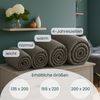 OTTO home Microfaserbettdecke + Microfaserkissen Clarra Spar Set, Decke + Kissen 135x200, 155x200 cm & weitere Größen, Set mit Kissen 40x80 cm, 80x80 cm, Sommer, Herbst, Winter in grau Bild 3