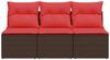 vidaXL Gartensofa mit Kissen 3-Sitzer Braun Poly Rattan 366242 Bild 2