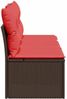 vidaXL Gartensofa mit Kissen 3-Sitzer Braun Poly Rattan 366242 Bild 3