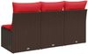 vidaXL Gartensofa mit Kissen 3-Sitzer Braun Poly Rattan 366242 Bild 4