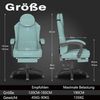 Ergonomischer Gaming Stuhl mit Verstellbarer Rückenlehne Blau Bild 3