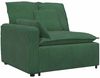 vidaXL Modulares Sofa Endmodul mit Armlehne Kissen Dunkelgrün 100cm 4104412 Bild 2