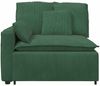 vidaXL Modulares Sofa Endmodul mit Armlehne Kissen Dunkelgrün 100cm 4104412 Bild 3