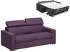 Schlafsofa 3-Sitzer Stoff VIZIR - Violett - Mit Lattenrost: 140 cm - Matratze: 14 cm mit Memory Schaum Bild 4