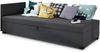 Sofa Misti II - Einzelbett, Schlafsofa mit Bettkasten, Bettsofa, Farbauswahl, Bettgestell, Komfortbett, Bett für Jugendzimmer, Schlafmöbel (Graphit (Lux 06)) Bild 2