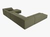 Micadoni Panorama-Ecksofa Ruby 7-Sitzer Links Kord Scala Grün Bild 4