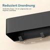 doporro Garderobenleiste Wandgarderobe Hakenleiste mit Ablage aus Kohlenstoffstahl Reglo-05 (6 St), Kombination aus Ablagefläche und unteren Haken Bild 3