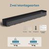 doporro Garderobenleiste Wandgarderobe Hakenleiste mit Ablage aus Kohlenstoffstahl Reglo-05 (6 St), Kombination aus Ablagefläche und unteren Haken Bild 4
