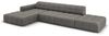 Micadoni Ecksofa Jennifer 5-Sitzer Links Samt Hellgrau Bild 3