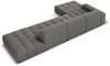 Micadoni Ecksofa Jennifer 5-Sitzer Links Samt Hellgrau Bild 4