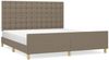 Doppelbett mit Kopfteil Stoff Taupe 160x200 cm Bild 2