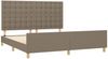 Doppelbett mit Kopfteil Stoff Taupe 160x200 cm Bild 4