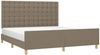 Doppelbett mit Kopfteil Stoff Taupe 160x200 cm Bild 3