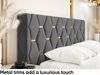 MEBLINI Polsterbett 180x200 ohne Lattenrost ohne Matratze – VERSAL – Dunkelgrau Samt – Doppelbett ohne Bettkasten - Stauraumbett - Kopfteil Bett ohne Stauraum Bild 4