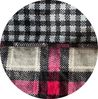 Buymax Bettwäsche Teddy Plüsch Bettezug-Set, Fleece, 2 teilig, 135x200 cm, Winter, flauschig, warm, gestreift, kariert, Pink, Grau Bild 4