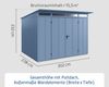 Hörmann Ecostar Metall-Gerätehaus Elegant mit Pultdach Typ 3, 238x303 cm , taubenblau, 7,2 m²,2-flüglige Tür Bild 3