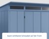 Hörmann Ecostar Metall-Gerätehaus Elegant mit Pultdach Typ 3, 238x303 cm , taubenblau, 7,2 m²,2-flüglige Tür Bild 4
