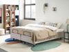 Verstellbares Bett ohne Kopfteil DUKE 160 x 200 cm Stoff Beige Bild 3