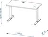 Schreibtisch >e-desk< in Bambus/anthrazit - 150x72x80 (B/H/T) elektrisch verstellbar Bild 5